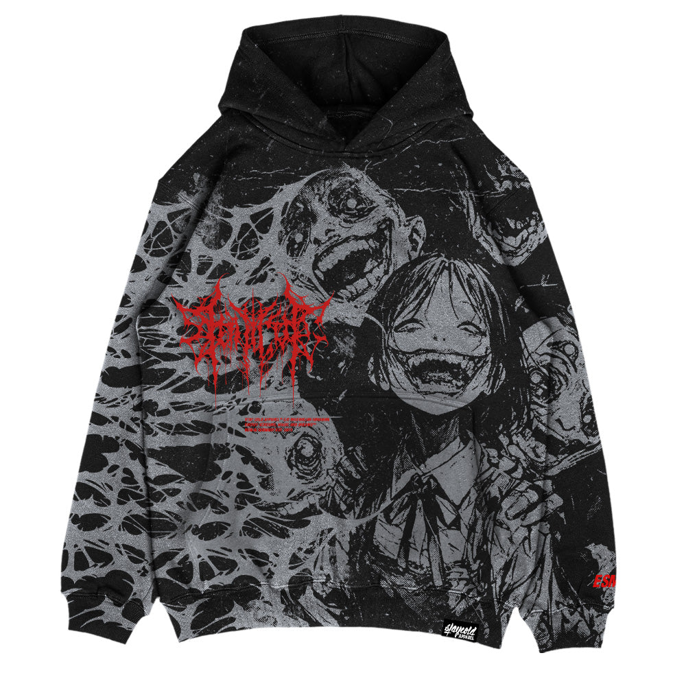 Grinfrost (Black) - Oversized Hoodie (350GSM)