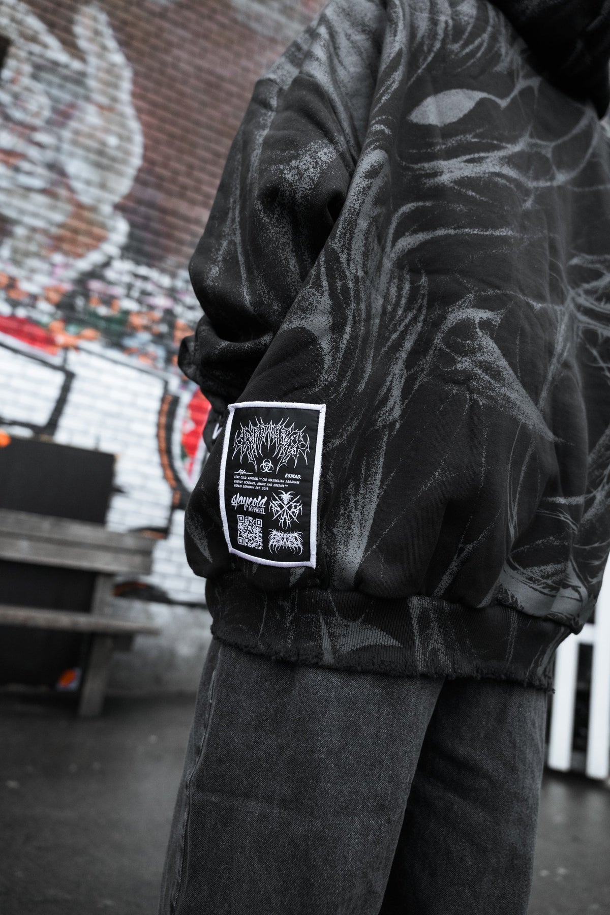 Bloodmoon (Dark Grey) - Heavy Oversized Hoodie (400GSM)