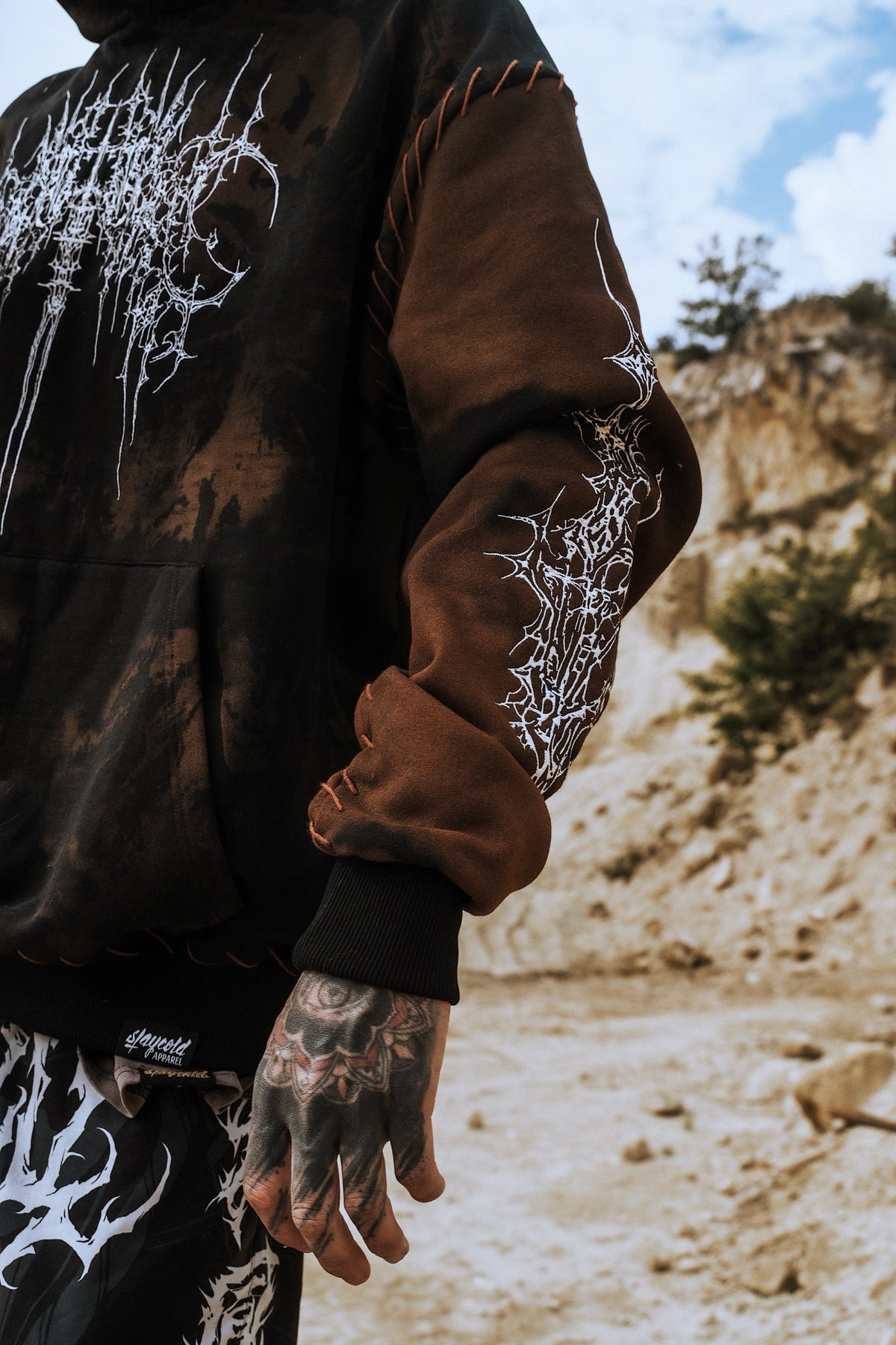 Chamber Of Chaos - Heavy Oversized Hoodie (Brown) 400GSM