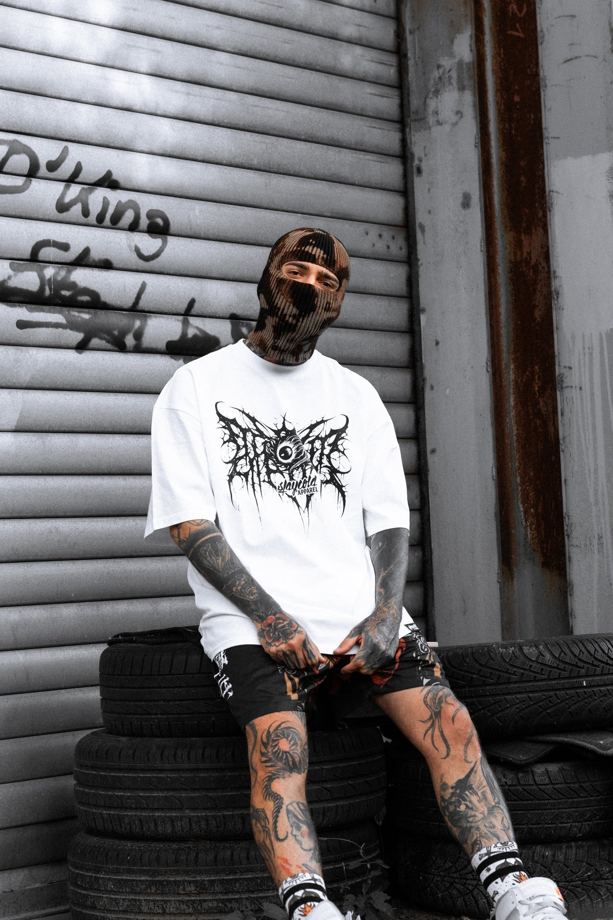 Crown of Madness (White) - Oversized T-Shirt (200GSM)