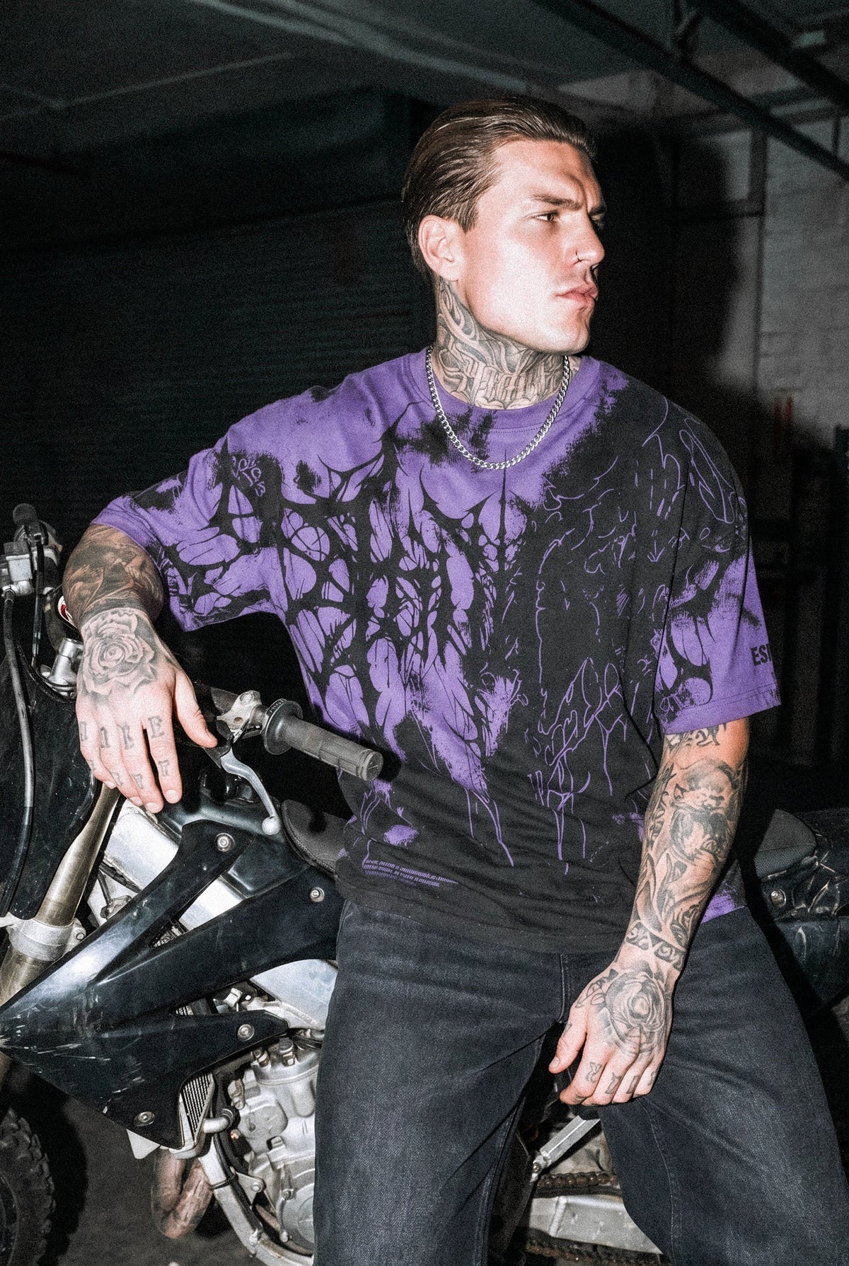 Daggerwave (Purple) - Oversized T-Shirt (200GSM)