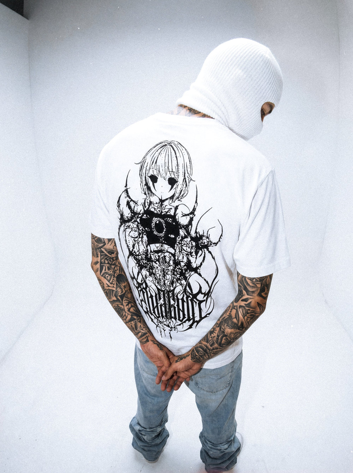 Hollow Heart (White) - Regular T-Shirt (200GSM)