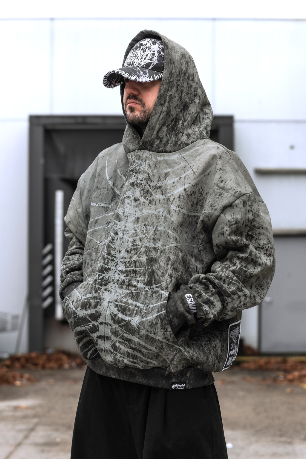 Lineage Of Dusk - Heavy Oversized Hoodie (Sand Grunge) 400GSM