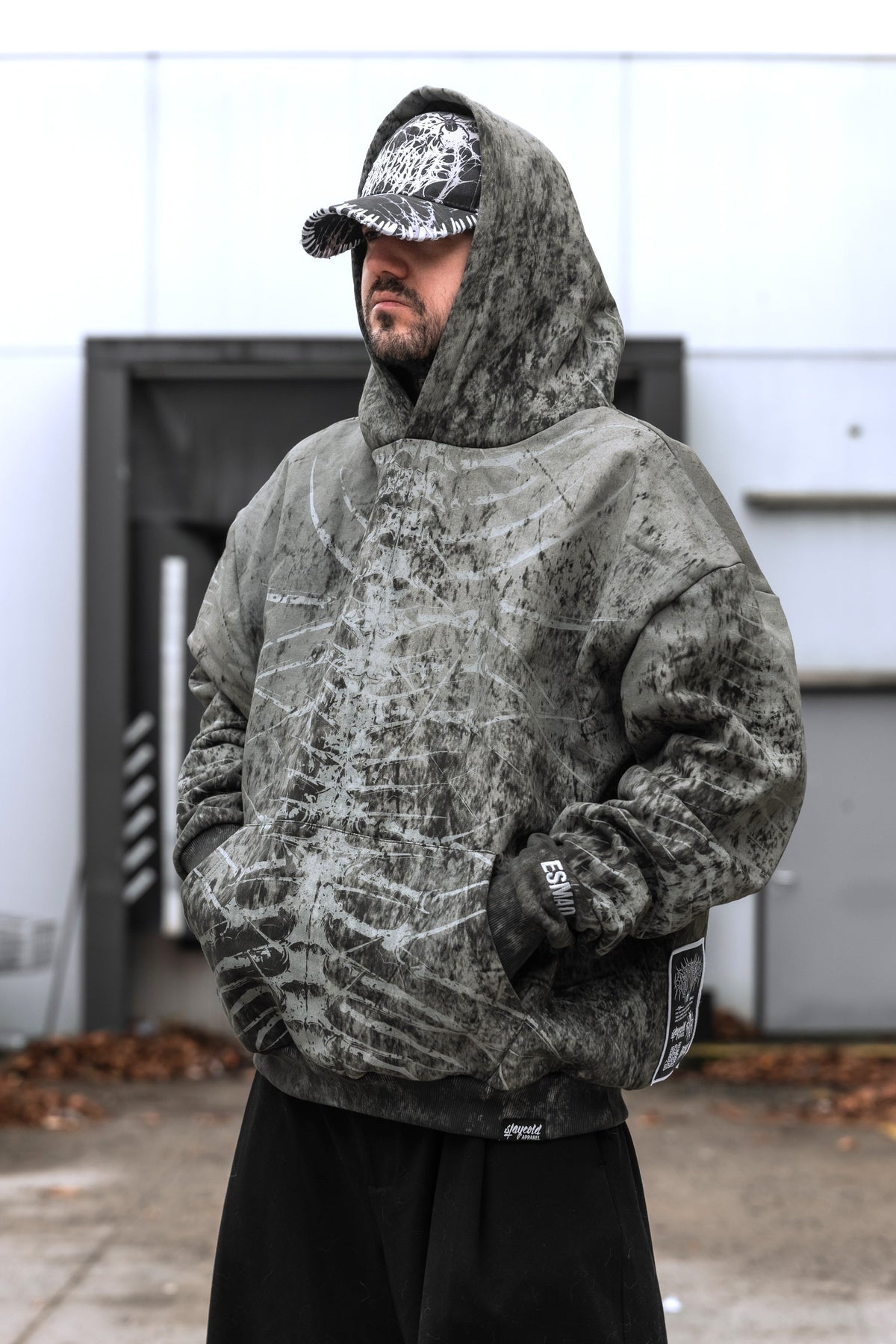 Lineage Of Dusk - Heavy Oversized Hoodie (Sand Grunge) 400GSM