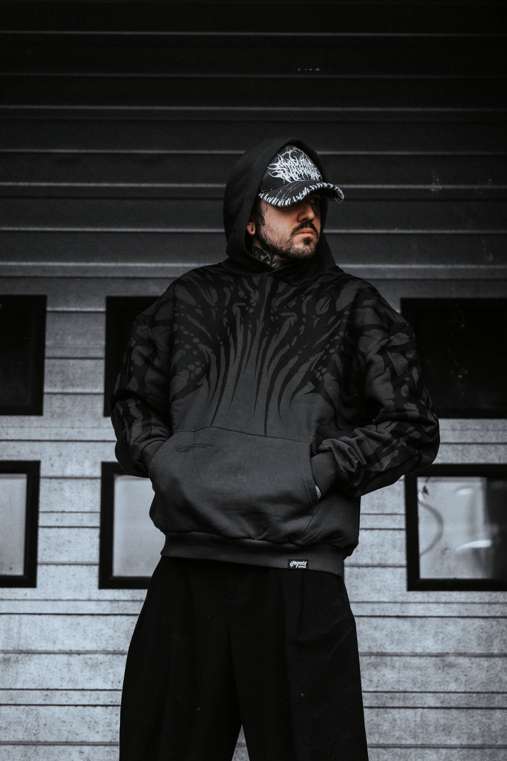 Necroblade (Dark Grey) - Heavy Oversized Hoodie (400GSM)