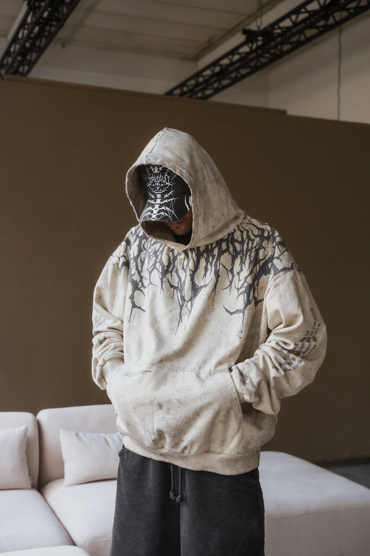 Reign Of Blood (Sand) - Heavy Oversized Hoodie (400GSM)