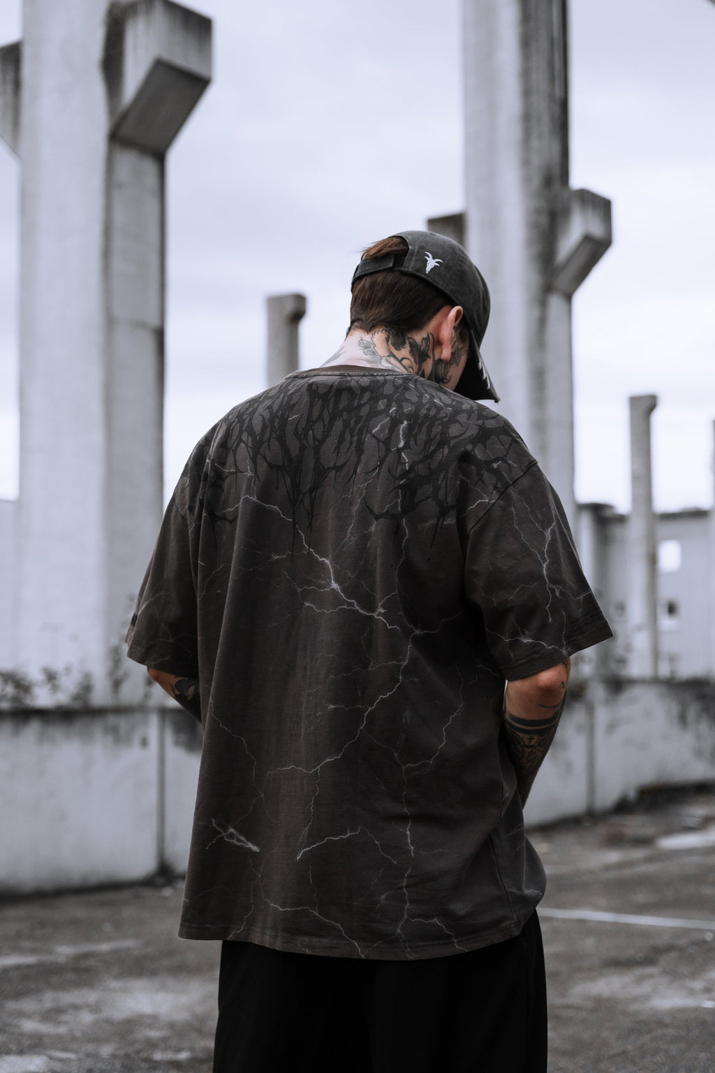 Reign Of Blood (Acid Washed Storm) - Heavy Oversized T-Shirt 250GSM