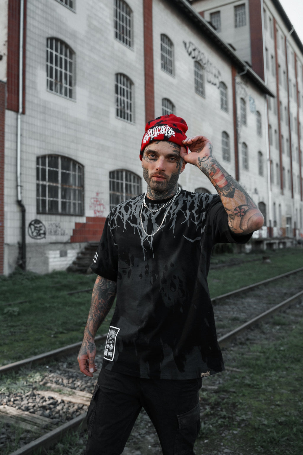 Reign Of Blood (Dark Grey) - Heavy Oversized T-Shirt (dye) 250GSM