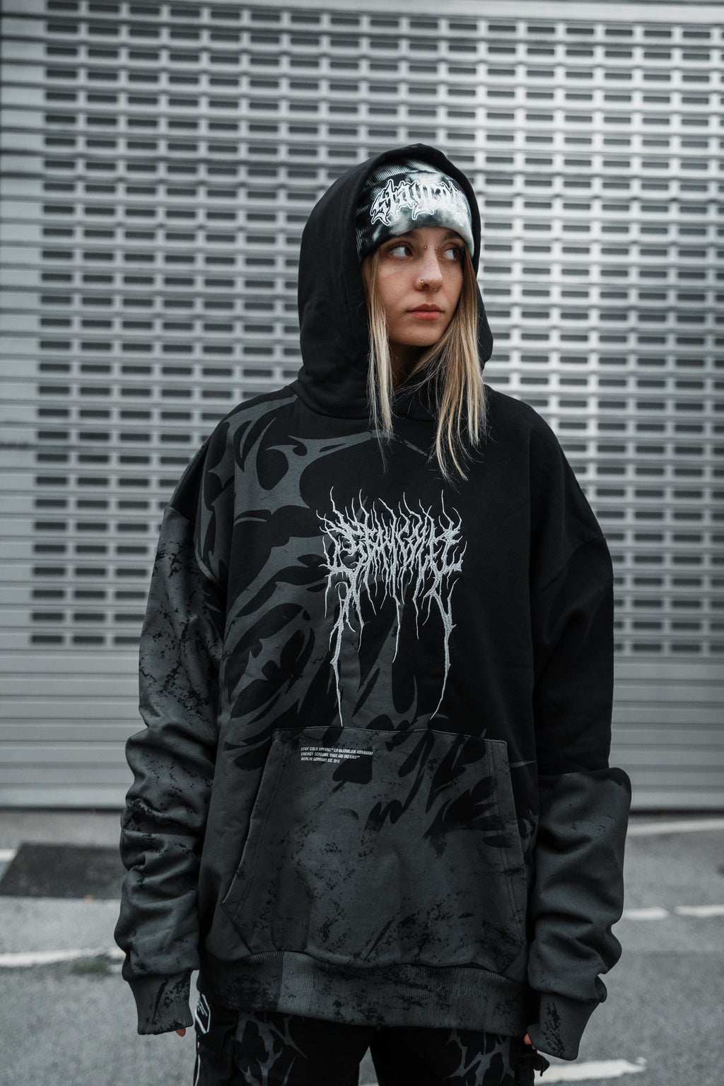 Trinity (Black) - Oversized Hoodie (350GSM)