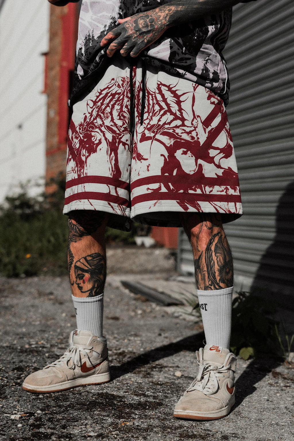 Veinstorm (Light Grey) - Prime Shorts (350GSM)