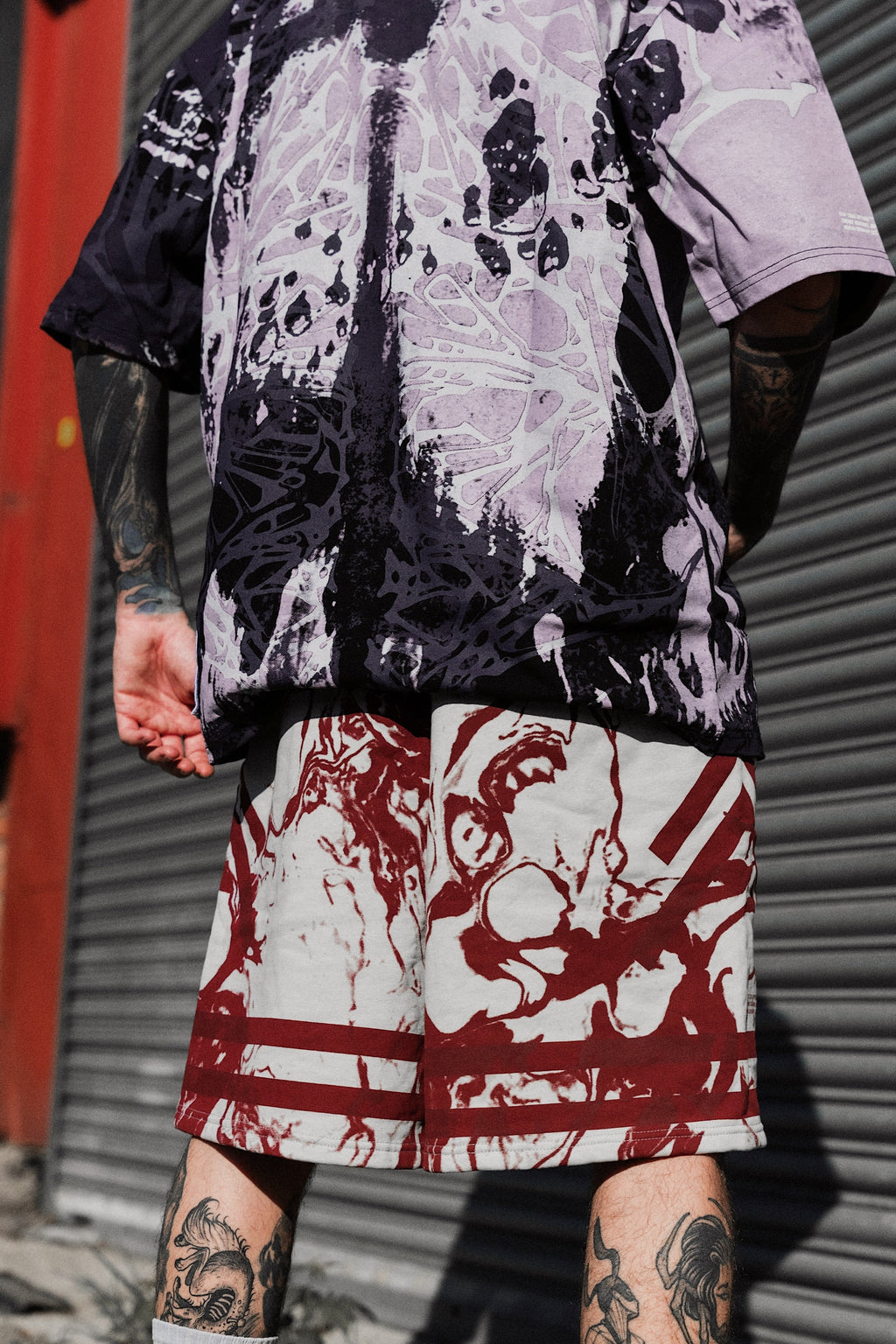 Veinstorm (Light Grey) - Prime Shorts (350GSM)