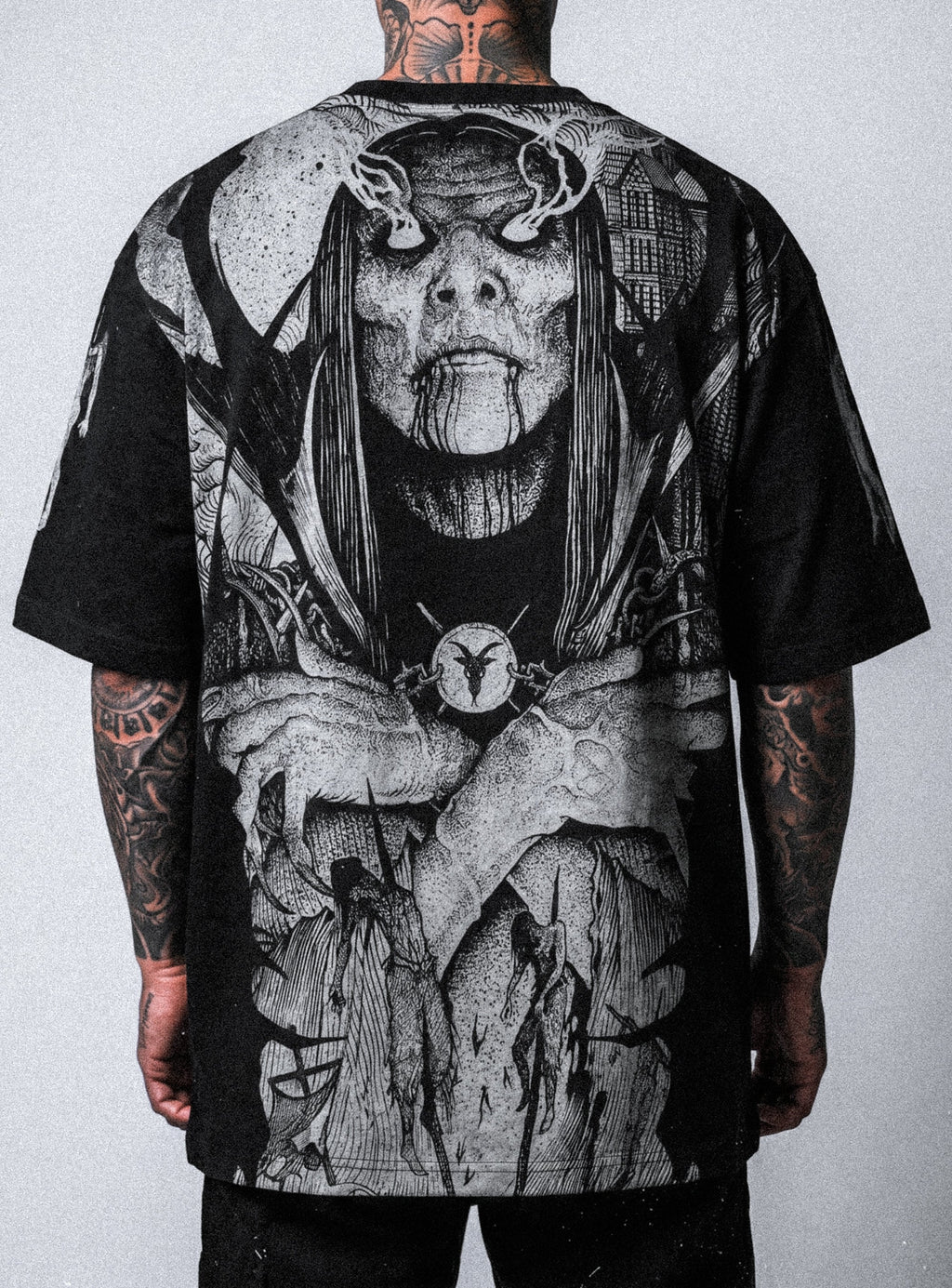 Vlad The Impaler (Black) - Oversized T-Shirt (200GSM)