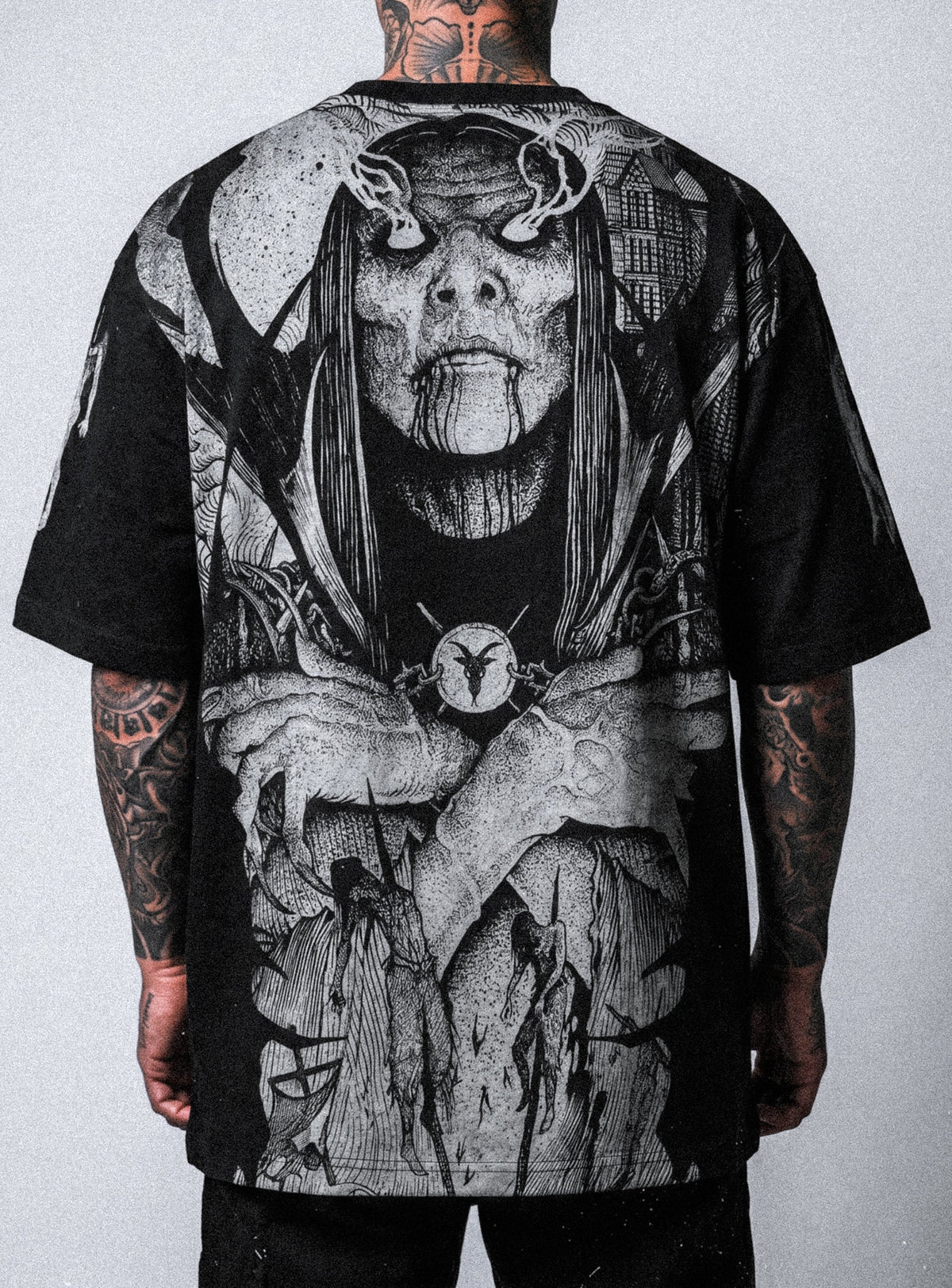 Vlad The Impaler (Black) - Oversized T-Shirt (200GSM)